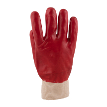 Red PVC Knitwrist Glove
