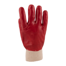 Red PVC Knitwrist Glove Red PVC Knitwrist Glove