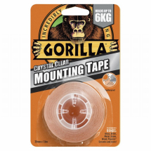 Gorilla Crystal Clear Heavy Duty Double Sided Mounting Tape - 1.5m Gorilla Crystal Clear Heavy Duty Double Sided Mounting Tape - 1.5m