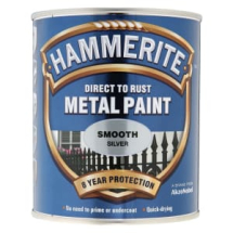 750ml Hammerite Direct to Rust Metal Paint Smooth Finish - Black