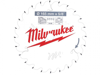 Milwaukee 4932471294 165x20X24T Circular Saw Blade Milwaukee 4932471294 165x20X24T Circular Saw Blade