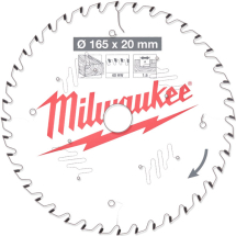 Milwaukee 4932471932 165x20X40T Circular 1.6 Thin Saw Blade Milwaukee 4932471932 165x20X40T Circular 1.6 Thin Saw Blade