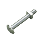M8x100 Roofing Bolt & Nut - Zinc Plated