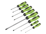 Sealey 8-Piece Hammer-Thru Screwdriver Set - Hi-Viz Green