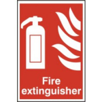 "Fire Extinguisher" 200mm x 300mm Self Adhesive Sign