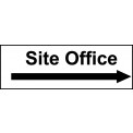 "Site Office" (Arrow Right) 300mm x 100mm Self Adhesive Sign