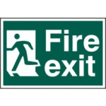 "Fire Exit" (Man Running Left) Sign