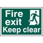 "Fire Exit Keep Clear" Sign