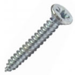 6 X 1" (3.5 X 25mm) Pozi Countersunk Self Tapping Screws - Zinc Plated