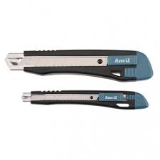 Anvil 2 Pack Retractable Snap Off Knife Set - 9mm & 18mm Anvil 2 Pack Retractable Snap Off Knife Set - 9mm & 18mm