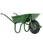 1041 Original Wheelbarrow 90L Green Pneumatic Wheel