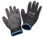 Scan Dipped PU Work Gloves - Size Large (5 Pairs) XMS25GLDIP5