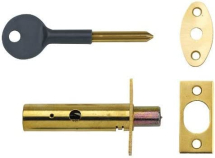 Yale Door Security Bolt - Polished Brass (Single Bolt + Key)